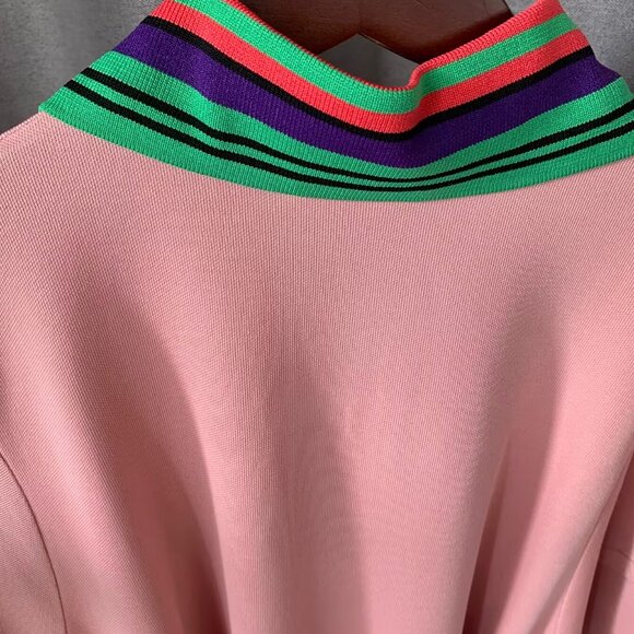 Vivienne Westwood Anglomania Pink Polo Dress with Striped Collar - Picture 8 of 9